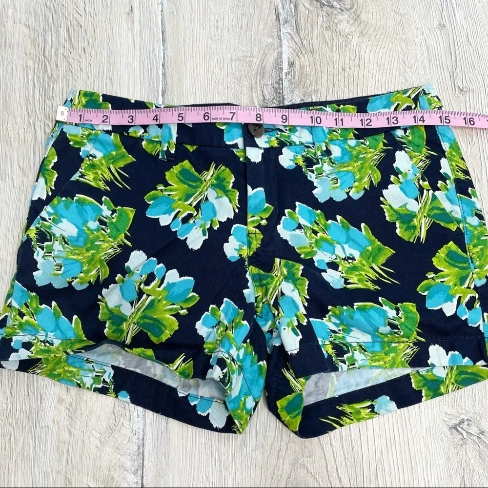 Merona Navy Blue Floral Shorts Sz 2